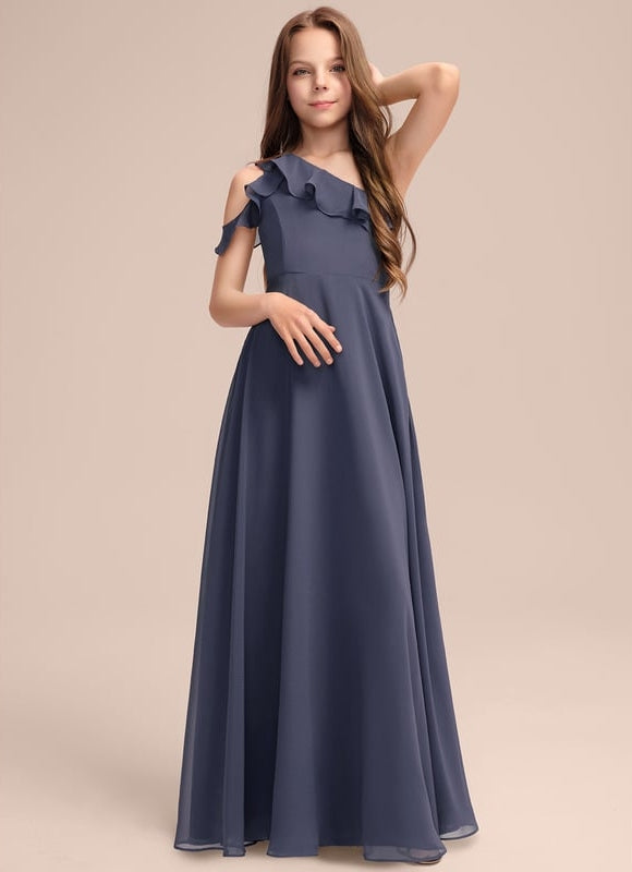 Robe de Soirée Chiffon Une-Épaule