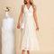 Robe de Soirée Écrue Texturée