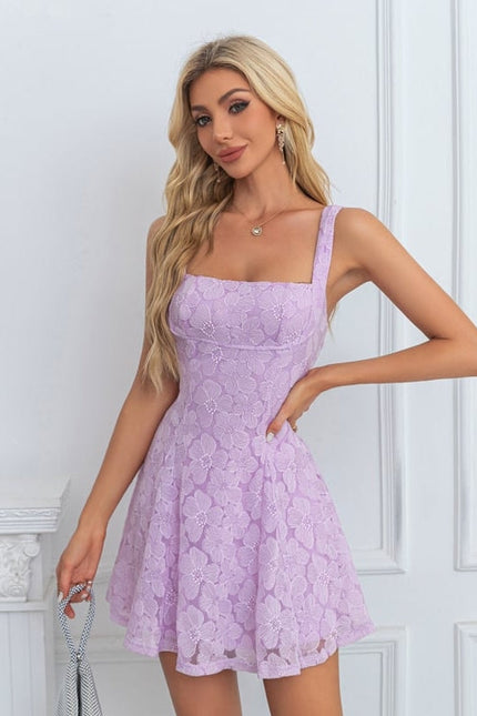 Robe de Soirée Lavande Fleurie - gallery 3