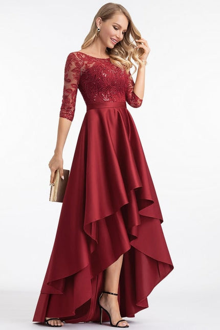 Robe de Soirée Rouge Élyséen