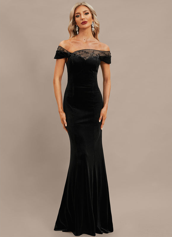 Robe De Soirée Fourreau Noir - gallery 5