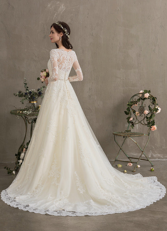Robe de Soirée Écrue Enchantée - gallery 8