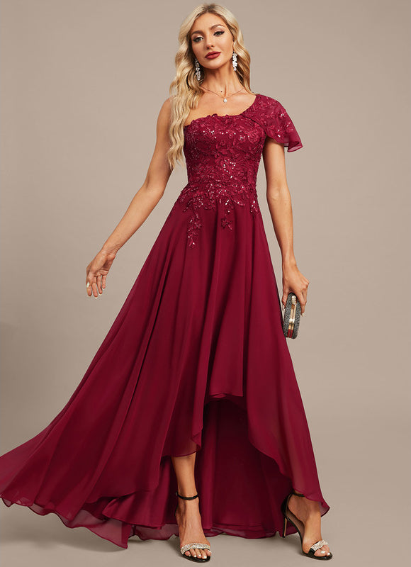 Robe de Soirée Bordeaux Festive