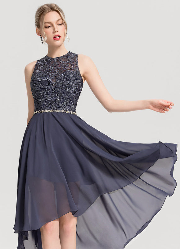 Robe de Soirée Chic Asymétrique Étoilé