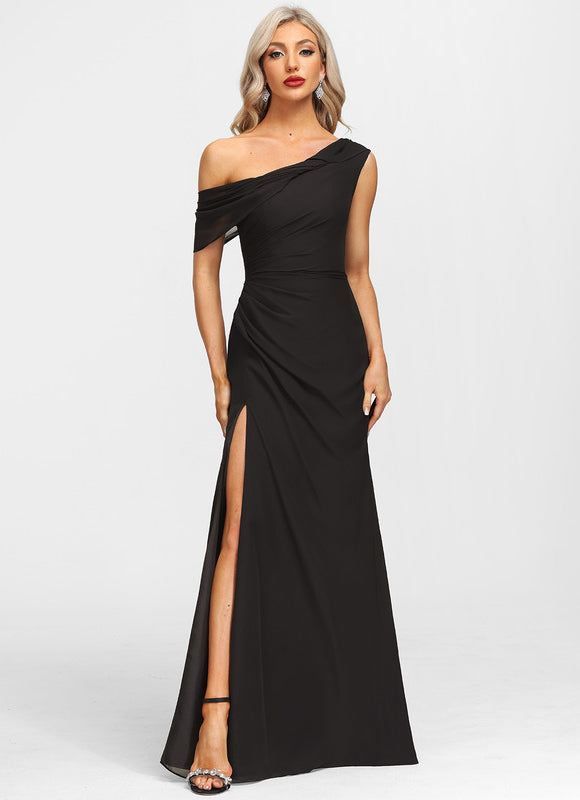 Robe de Soirée Col Évasé Élégance - gallery 1