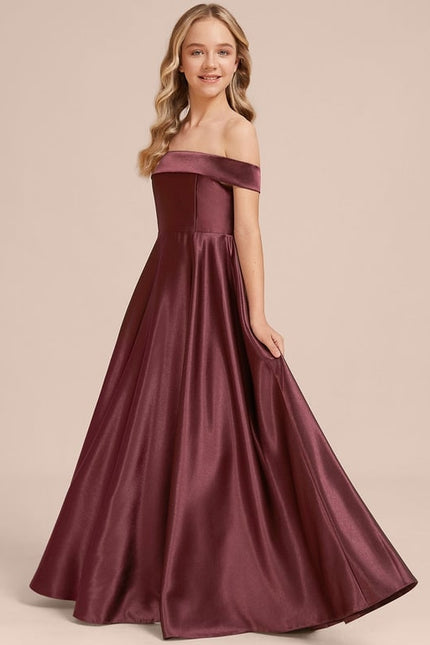 Robe de Soirée Bordeaux Satinée - gallery 5