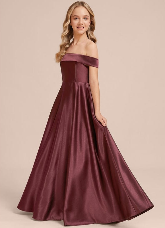 Robe de Soirée Bordeaux Satinée - gallery 5
