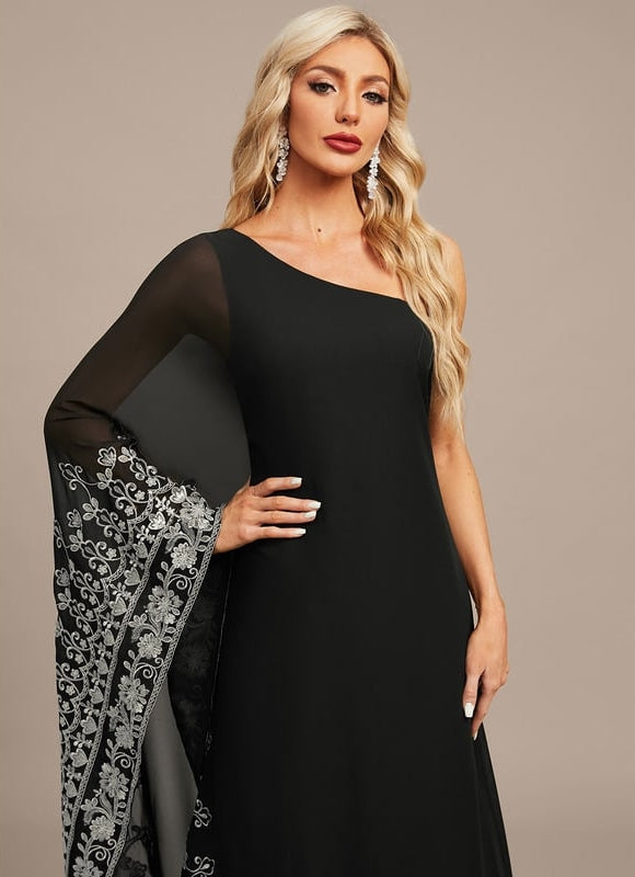 Robe de Soirée Noire Éthérée - gallery 1