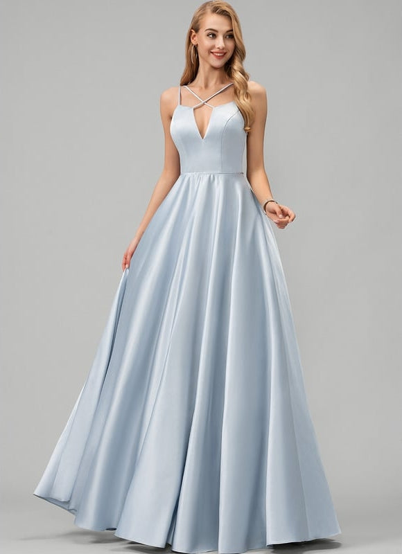 Robe de Soirée Satin Éclairée