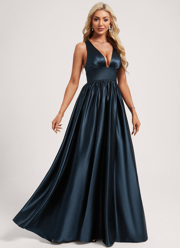 Robe de Soirée Dorée Fluide - gallery 2