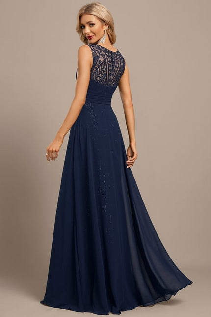 Robe de Soirée Élégance Marine Pailletée - gallery 6