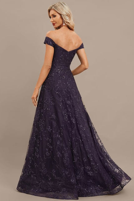 Robe de Soirée Satin Nuit Mystique - gallery 6