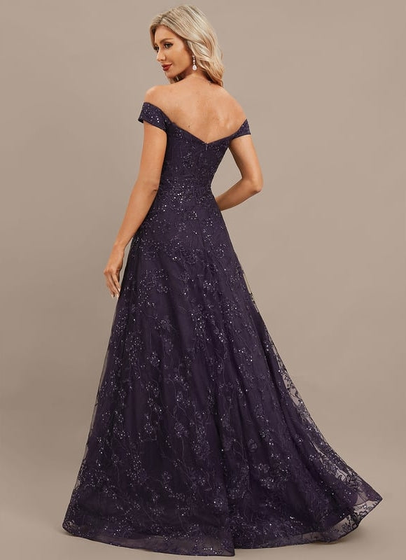 Robe de Soirée Satin Nuit Mystique - gallery 6
