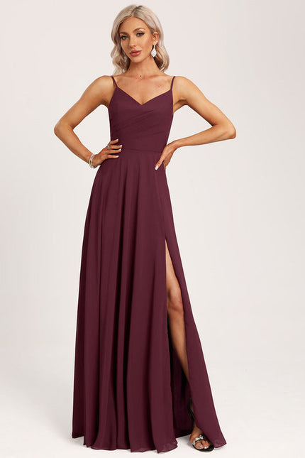 Robe de Soirée Mousseline Beige - gallery 5