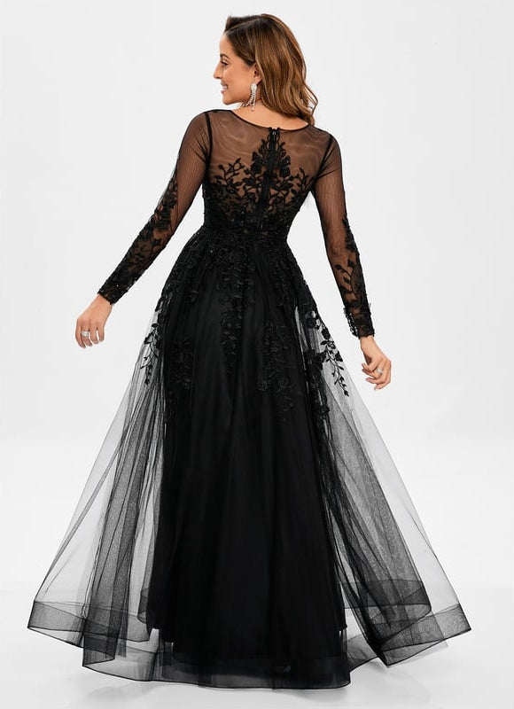Robe de Soirée Noir Étoilé - gallery 3