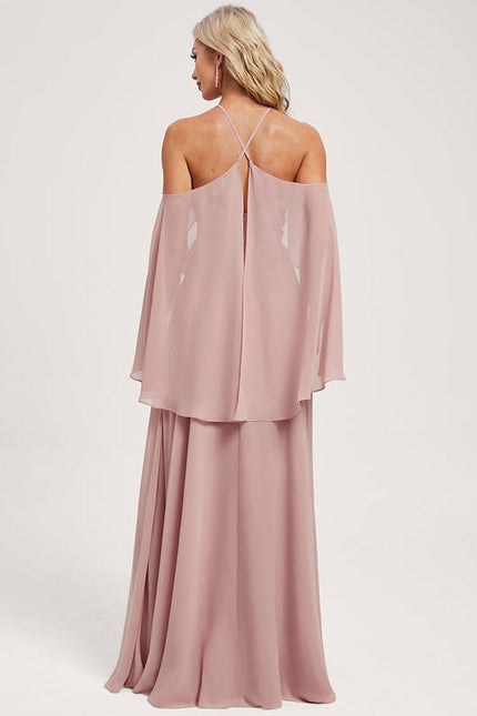 Robe de Soirée Rose Poudré Élégance - gallery 8