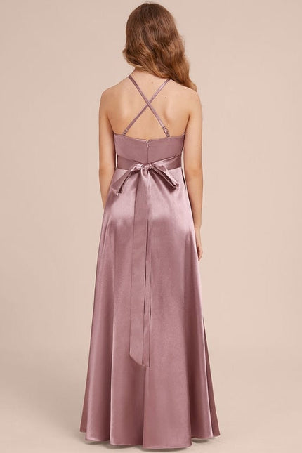 Robe de Soirée Satin Lilas - gallery 4