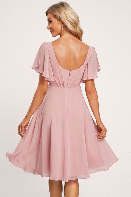 Robe de Soirée Vaporeuse Rose - gallery 4