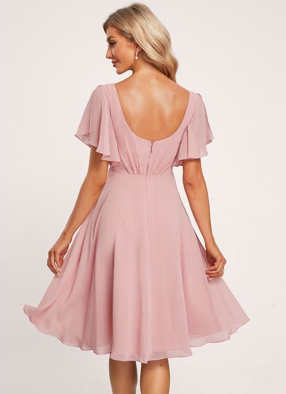 Robe de Soirée Vaporeuse Rose - gallery 4