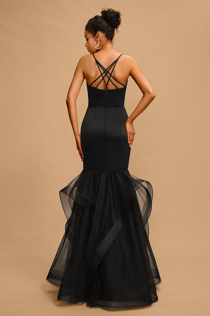 Robe de Soirée Nuit Ébène Tulle - gallery 2