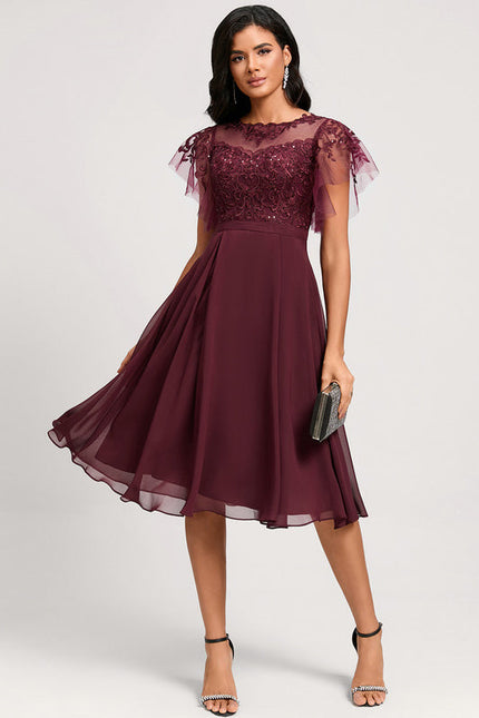 Robe de Soirée Bordeaux Évanescent - gallery 5