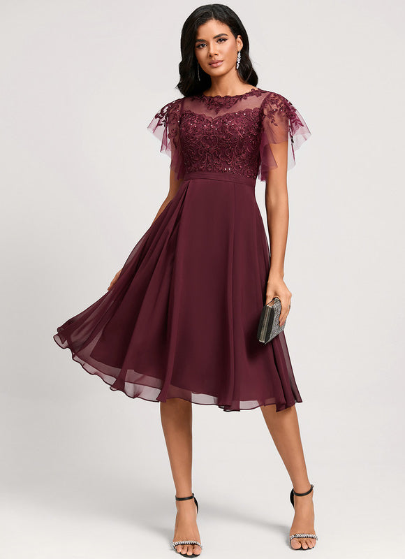 Robe de Soirée Bordeaux Évanescent - gallery 5