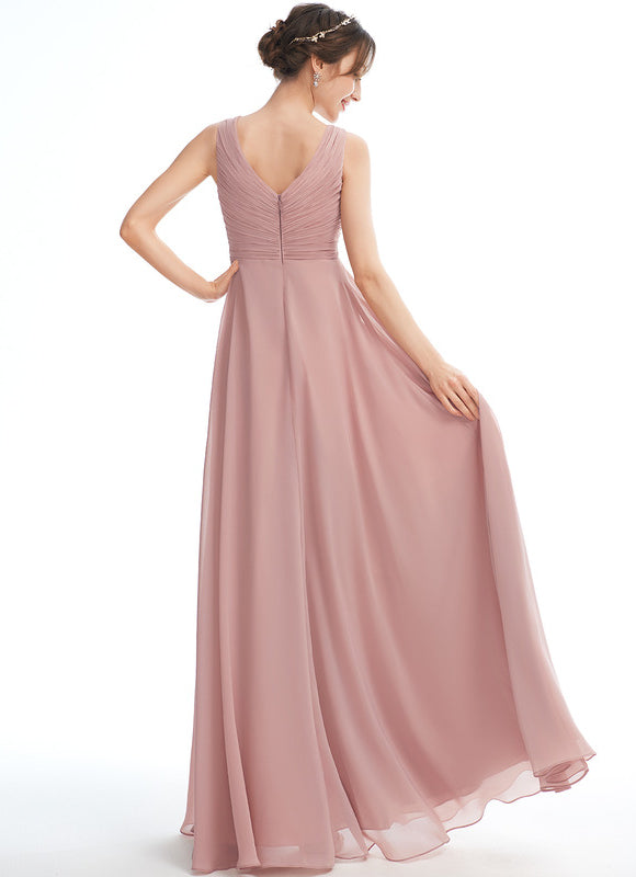 Robe de Soirée Longue Rosée - gallery 2