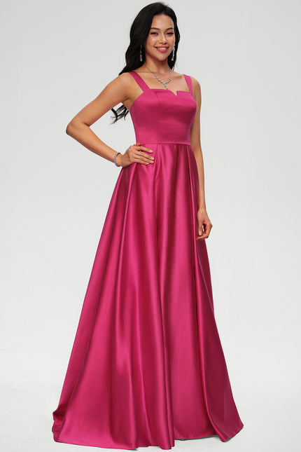 Robe de Soirée Aube Satinée - gallery 1