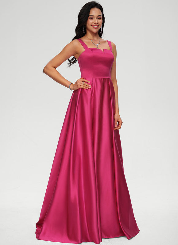 Robe de Soirée Aube Satinée - gallery 1