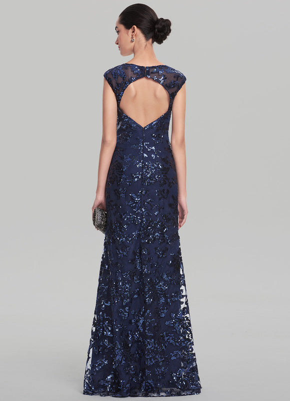 Robe Longue Bleue Pailletée Soirée - gallery 2