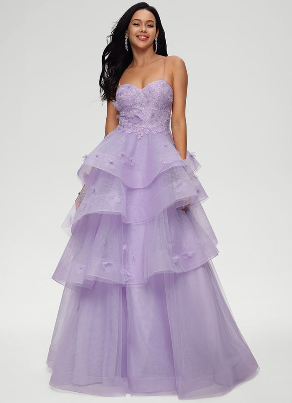 Robe de Soirée Lavande Étoilée
