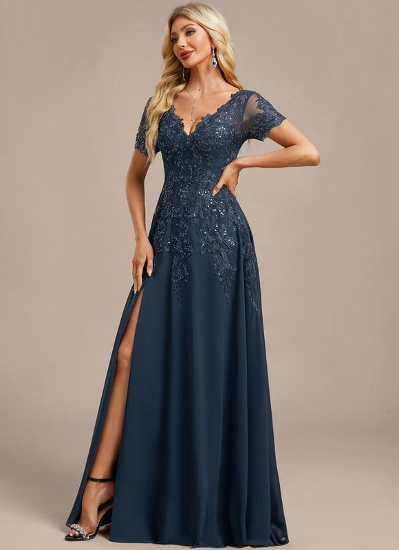 Robe de Soirée Élégance Marine - gallery 4