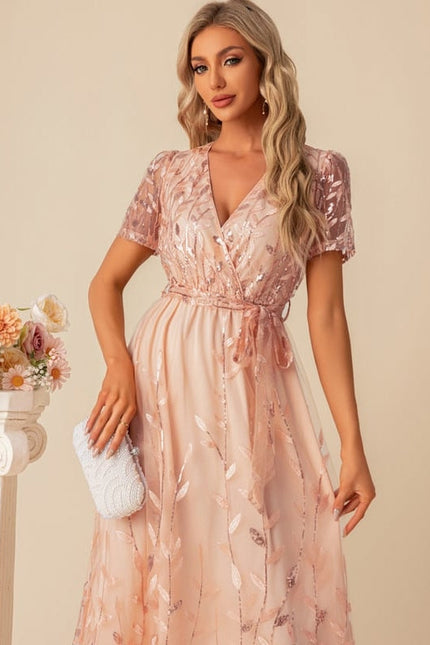 Robe de Soirée Paillettes Rosée - gallery 5
