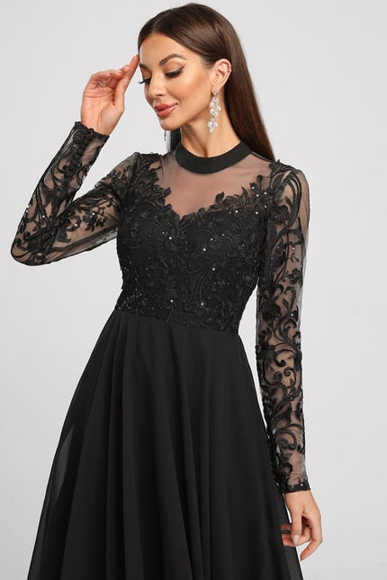 Robe de Soirée Capeline Élégante - gallery 5