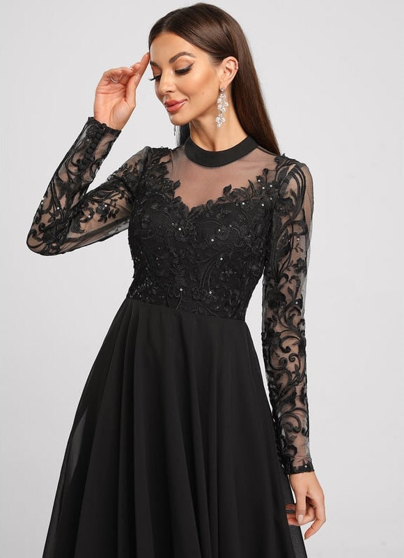Robe de Soirée Capeline Élégante - gallery 5