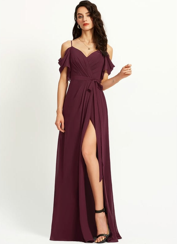 Robe de Soirée Élégance Vigne Pourpre