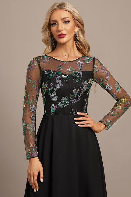 Robe de Soirée Florale Aérienne - gallery 1