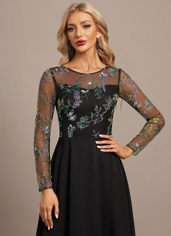 Robe de Soirée Florale Aérienne - gallery 1