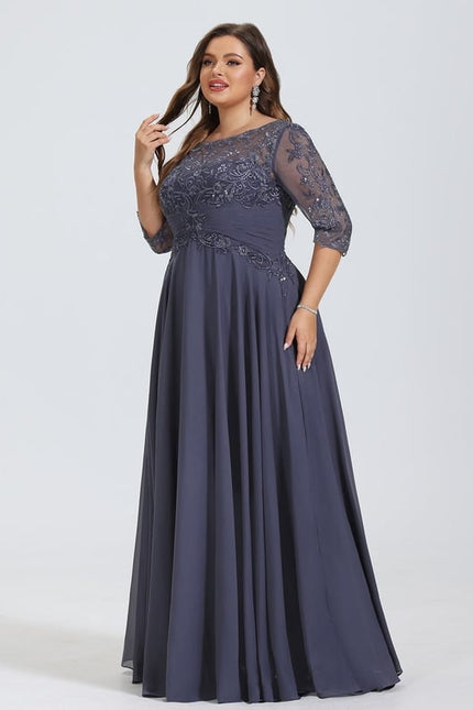 Robe de Soirée Élégance Marine Aérienne - gallery 9