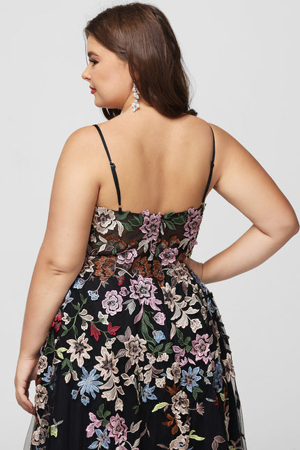 Robe de Soirée Éclat Floral Noir - gallery 9