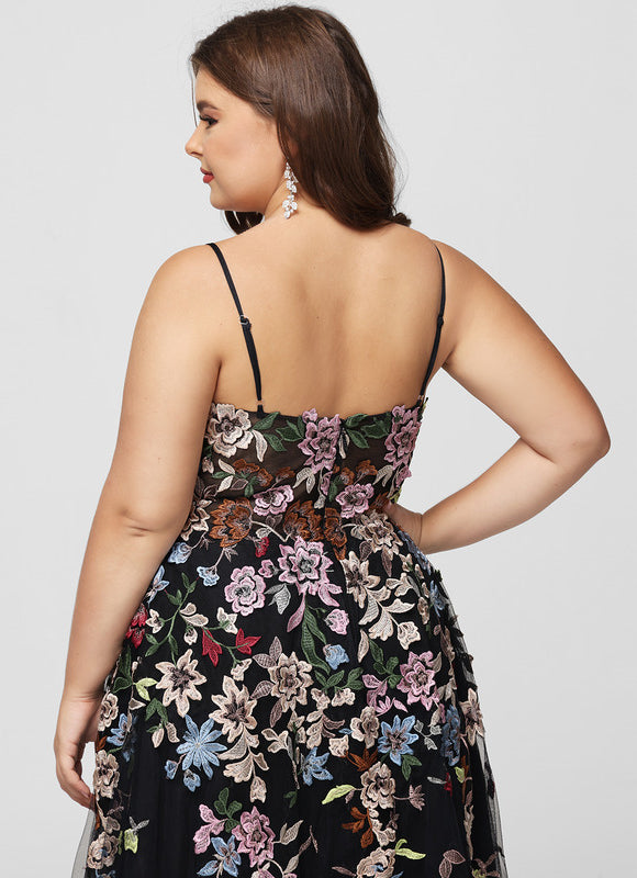 Robe de Soirée Éclat Floral Noir - gallery 9