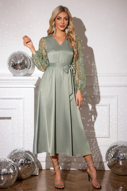 Robe de Soirée Satinée Délicate - gallery 4