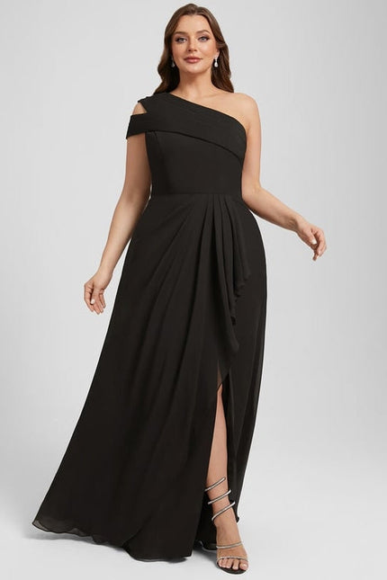 Robe de Soirée Satin Noir Élancé - gallery 6