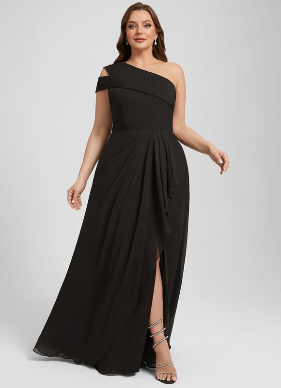 Robe de Soirée Satin Noir Élancé - gallery 6