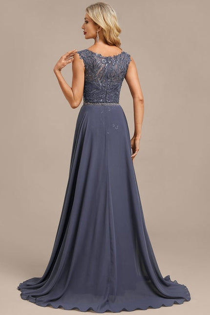 Robe de Soirée Violet Élégant - gallery 4