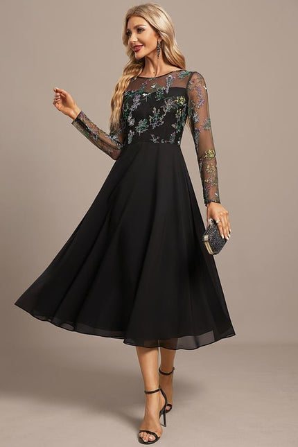 Robe de Soirée Florale Aérienne - gallery 3