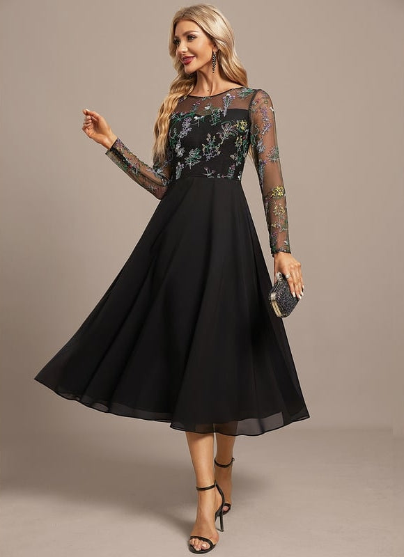 Robe de Soirée Florale Aérienne - gallery 3