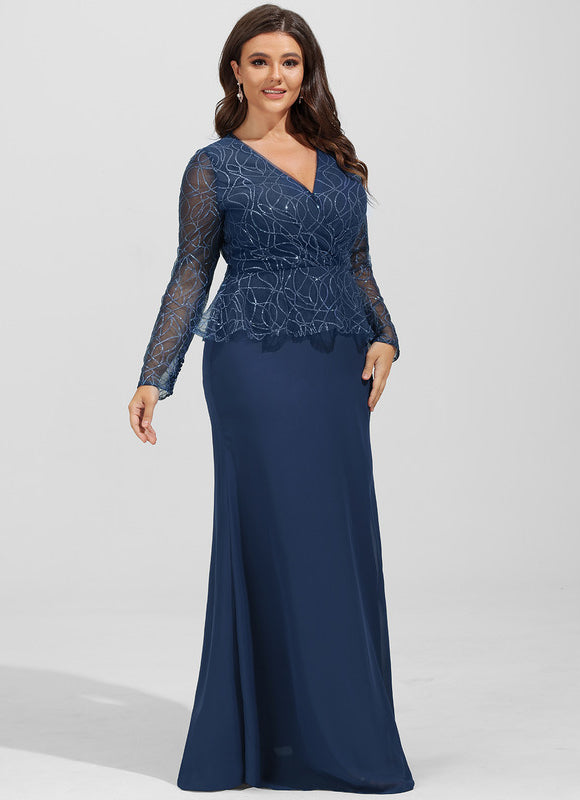Robe de Soirée Velours Saphir - gallery 7