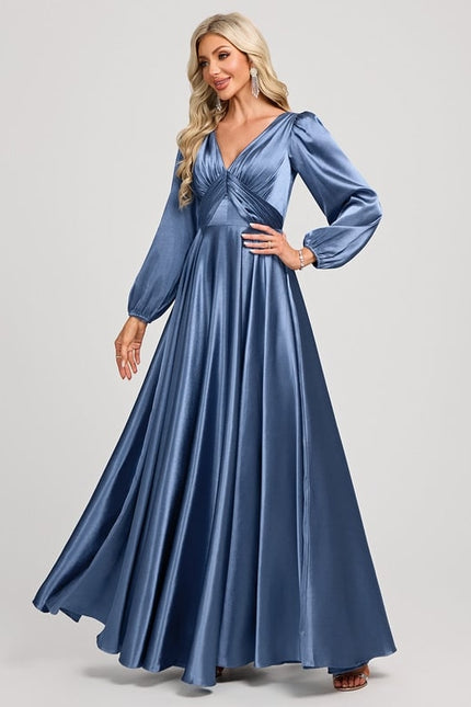 Robe de Soirée Dorée Fluide - gallery 2