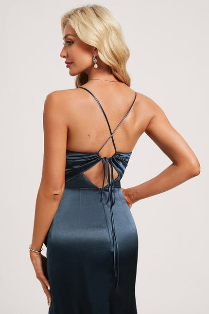 Robe de Soirée Dorée Fluide - gallery 3